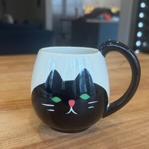 Concombre Black and White Cat Mug